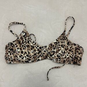Time and Tru Animal Print Bikini Top